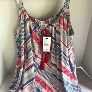 Cabi Ladies Tassel Tank- Incline Print- Small- NWT- Never Worn